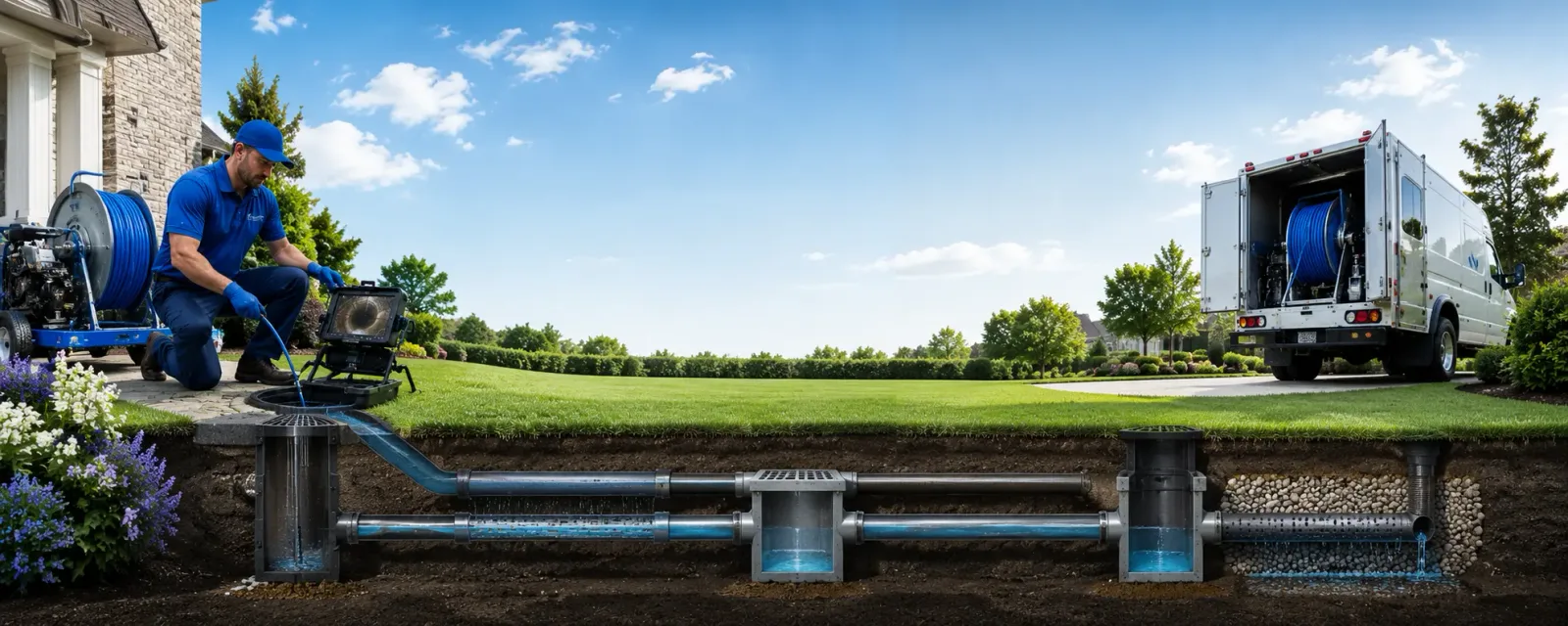 Outdoor drain cleaning information for Rollins, MT